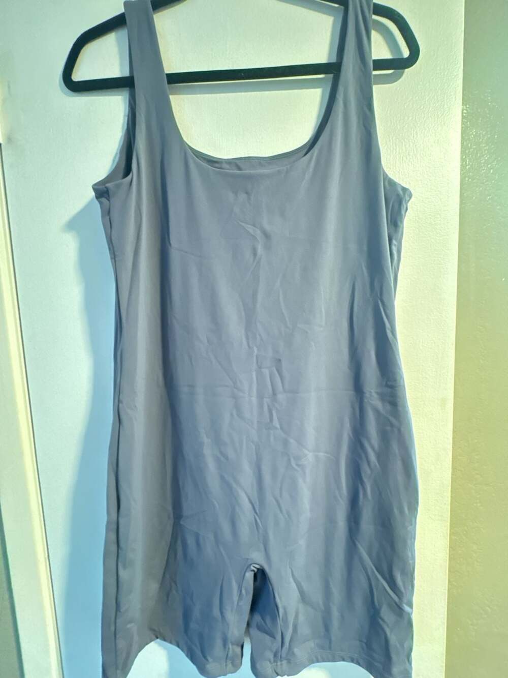 Girlfriend Collective Unitard Size L Blue Athletic Romper